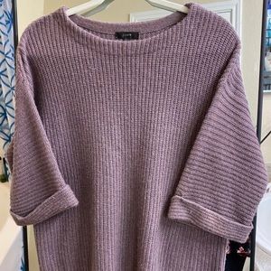 Jcrew 3/4 sleeve wool blend sweater in purple size small